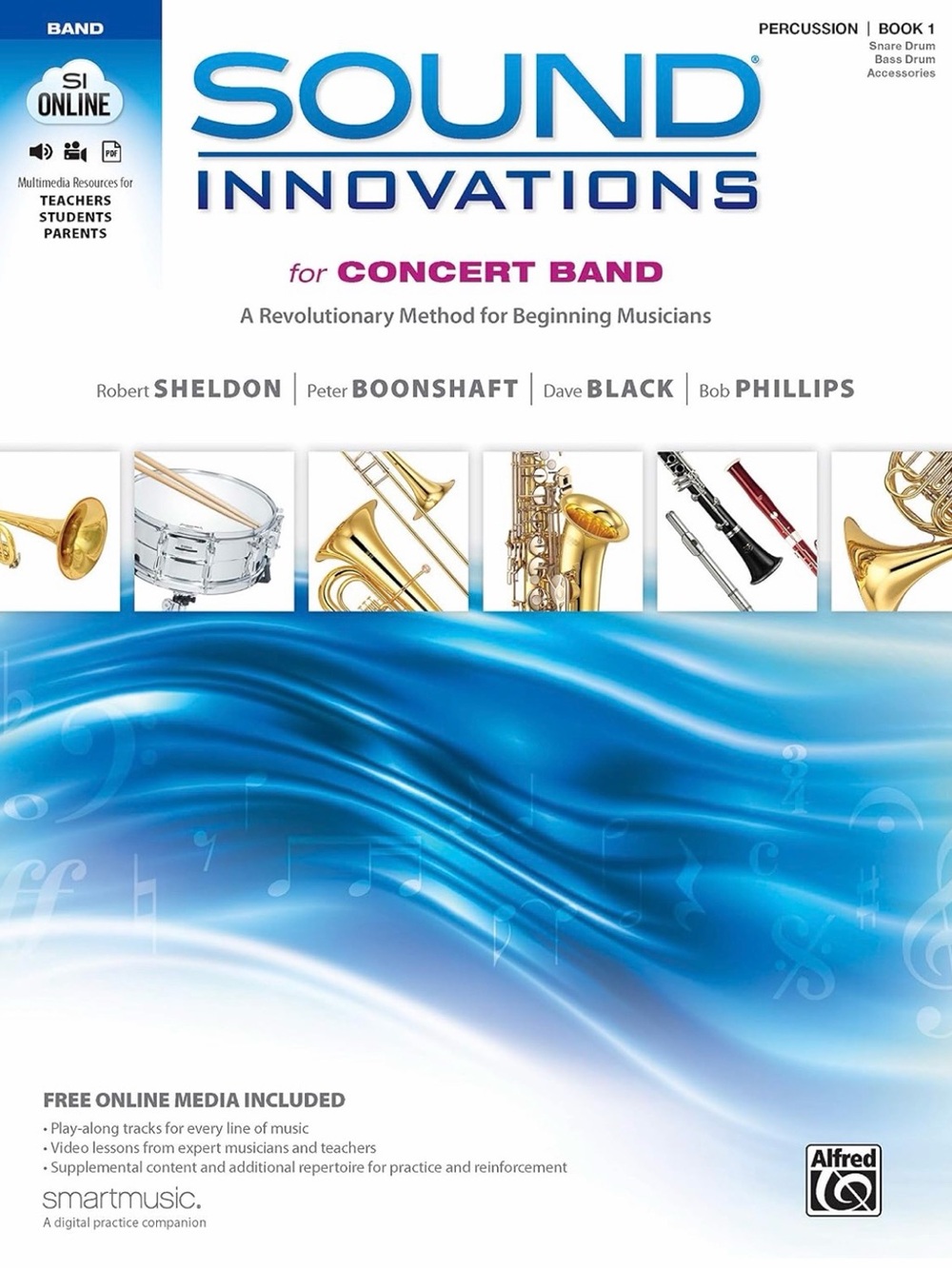 Alfred Band Method Book with Blue Wave Cover for Percussion